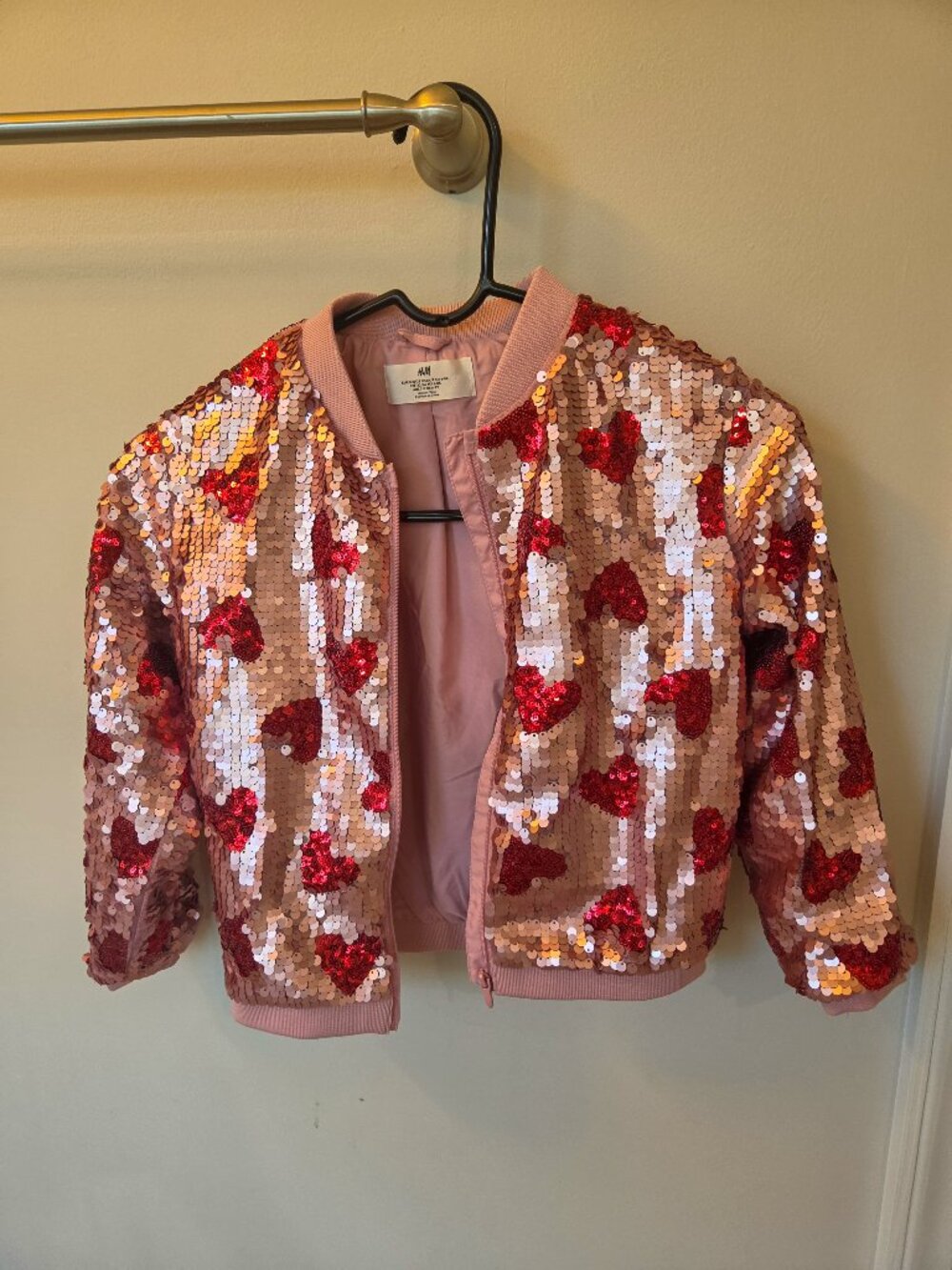 H&M Sequined Bomber Jacket